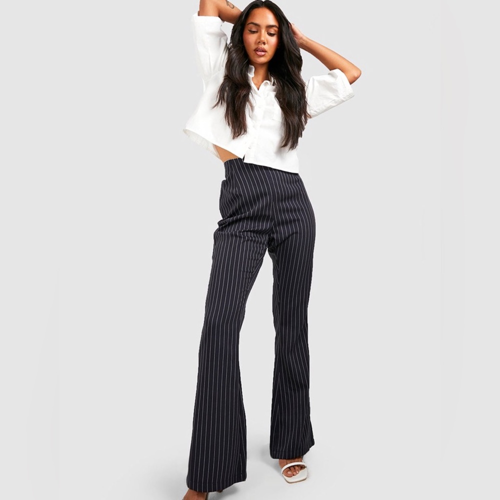 NWT Pin Striped Flared Pants